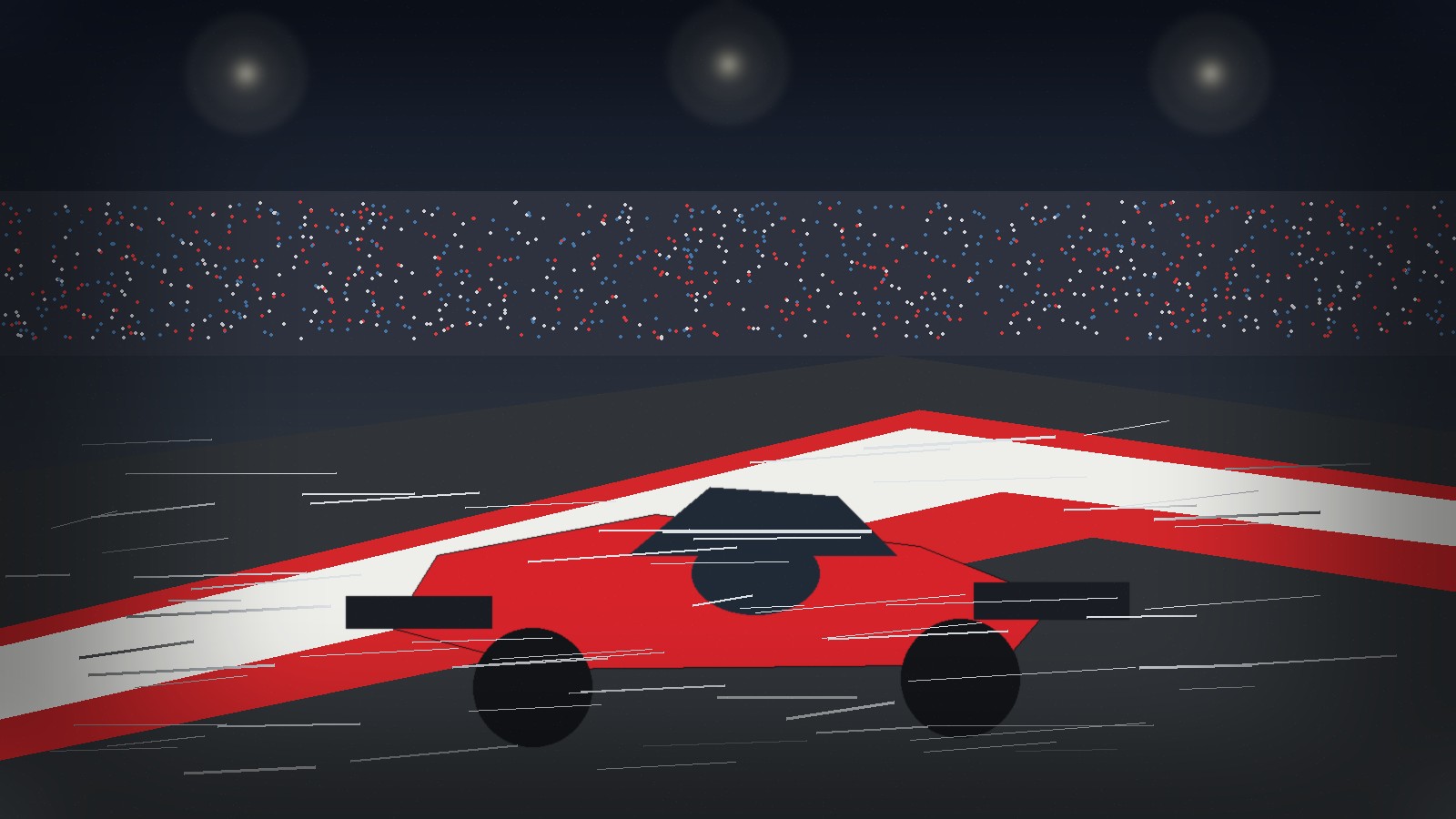 F1赛车高速过弯比赛画面